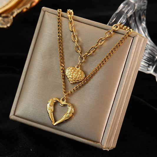 Heart & Pearl Pendant Necklace – Timeless Elegance